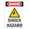 Signmission Safety Sign, OSHA Danger, 7" Height, Shock Hazard, Portrait OS-DS-D-57-V-2324 - alternate 1